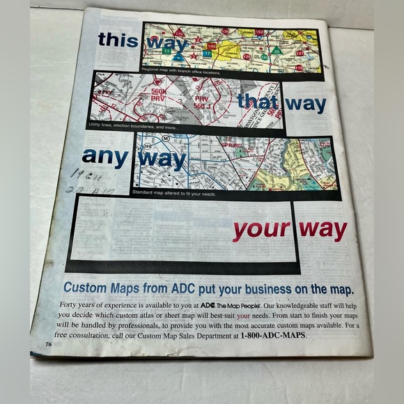 THE ORIGINAL STREET MAP BOOKS (VINTAGE) - WASHINGTON, DC/PRINCE GEORGE’S COUNTY - Picture 12 of 14